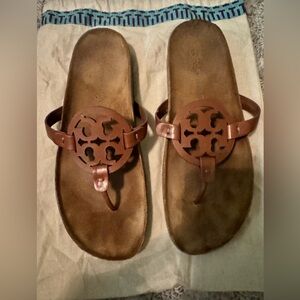 USED***Tory Burch Women’s Miller Cloud Sandal Size 10.5 Color Natural Brown